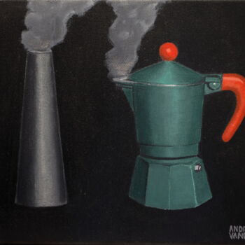 Картина под названием "SMOKERS 2" - Andrea Vandoni, Подлинное произведение искусства, Акрил Установлен на Деревянная рама дл…