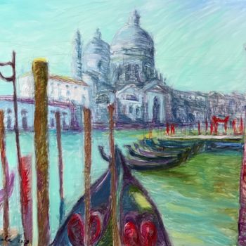 Painting titled "Venezia" by Andrea Canale, Original Artwork, Oil