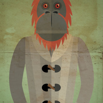 Artes digitais intitulada "monkey style #04" por Andrea Pisano, Obras de arte originais, Trabalho Digital 2D
