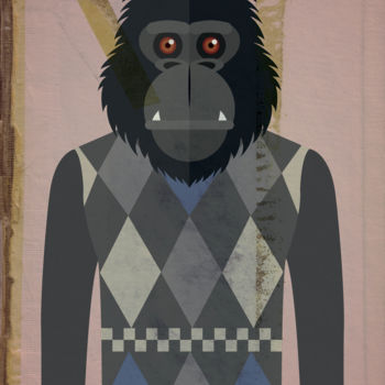 Arts numériques intitulée "monkey style #06" par Andrea Pisano, Œuvre d'art originale, Travail numérique 2D