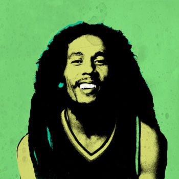Artes digitais intitulada "Bob Marley" por Andrea Pisano, Obras de arte originais, Pintura digital