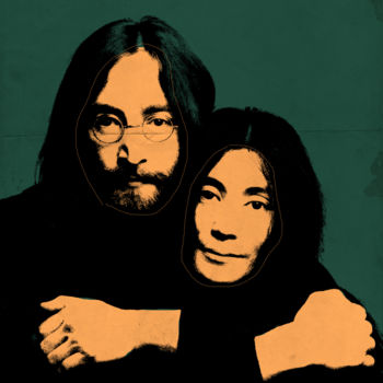 Цифровое искусство под названием "John Lennon and Yok…" - Andrea Pisano, Подлинное произведение искусства, Цифровая живопись