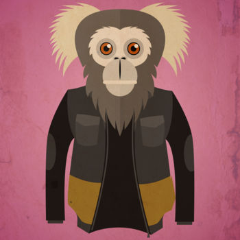 Digitale Kunst mit dem Titel "monkey style #08" von Andrea Pisano, Original-Kunstwerk, 2D digitale Arbeit