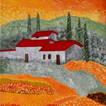 Painting titled "Sommer in der Toska…" by Andreas Duttkowsky, Original Artwork, Acrylic