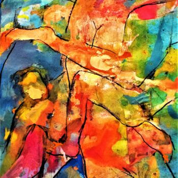 Painting titled "joint engagement" by Andreas Giannoutsos, Original Artwork, Acrylic