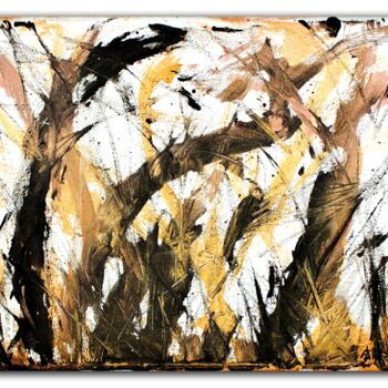 Картина под названием "Landschaft" - Andreas Loeschner-Gornau, Подлинное произведение искусства, Акрил Установлен на Деревян…