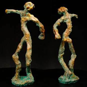 Скульптура под названием "Lykomedes" - Andreas Loeschner-Gornau, Подлинное произведение искусства, Литьё