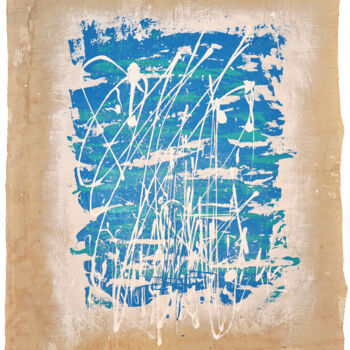 Schilderij getiteld "Concetto di azzurro" door Andrea Speziali, Origineel Kunstwerk, Acryl