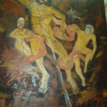 Painting titled "Laocoonte" by André Da Luz (luxbridge), Original Artwork, Oil
