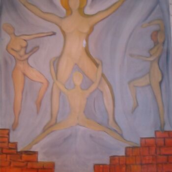 Pintura titulada "A Dança" por André Da Luz (luxbridge), Obra de arte original, Oleo