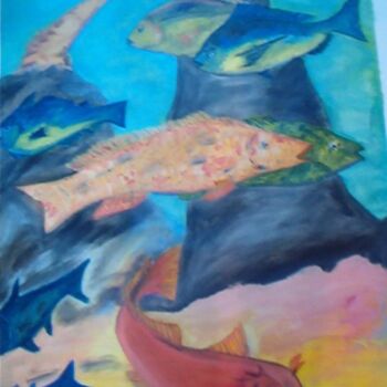 Pintura intitulada "Peixes Tropicais" por André Da Luz (luxbridge), Obras de arte originais