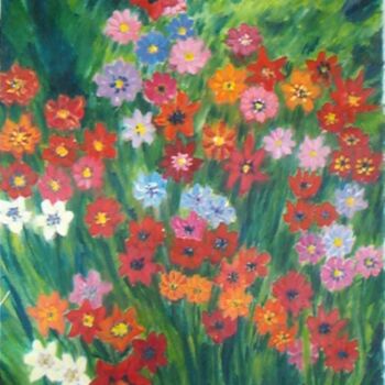 Painting titled "Flores" by André Da Luz (luxbridge), Original Artwork