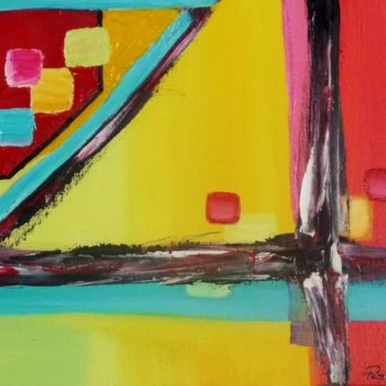 Painting titled "les-4-chemins.jpg" by Passion Rebelle, Original Artwork, Oil