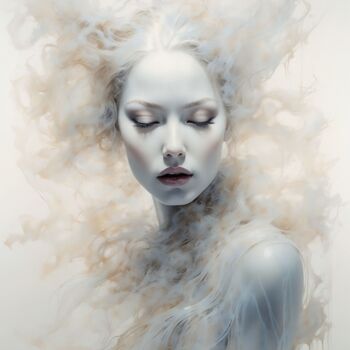 Цифровое искусство под названием "Cryogenic Beauty" - Andreea Dobos, Подлинное произведение искусства, Изображение, сгенерир…