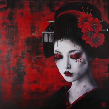 Цифровое искусство под названием "Whispers of Kyoto" - Andreea Dobos, Подлинное произведение искусства, Цифровая живопись