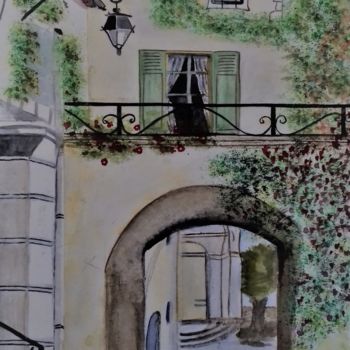 Peinture intitulée "ruelle.jpg" par Andrée Mercier, Œuvre d'art originale, Aquarelle