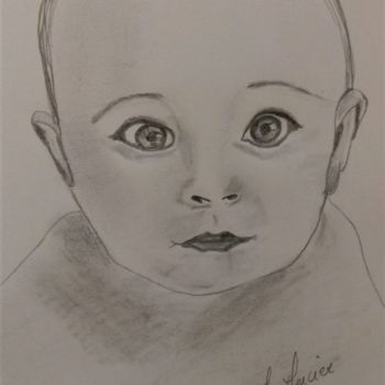 Dessin intitulée "baby.jpg" par Andrée Mercier, Œuvre d'art originale, Crayon