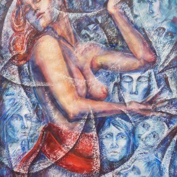 Pintura intitulada "Эгоизм" por Daria Andreeva, Obras de arte originais, Aquarela