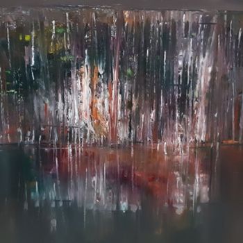 Painting titled "RAIN" by Andrei Adobritei, Original Artwork, Oil