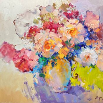Картина под названием "Bouquet" - Andrei Belaichuk, Подлинное произведение искусства, Масло