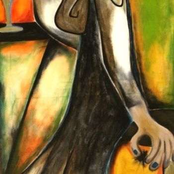 Картина под названием "Waiting for the sec…" - Maria Voican, Подлинное произведение искусства, Акрил