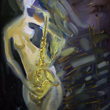 Картина под названием "Saxophonists never…" - Андрей Бондарев, Подлинное произведение искусства