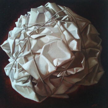 Painting titled ""Little Paper Ball"" by Andrei Buryak, Original Artwork, Oil