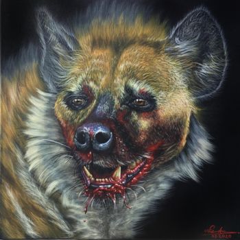 Painting titled "Hunger eyes" by Andrei Doru, Original Artwork, Acrylic