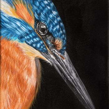 Malerei mit dem Titel "Kingfisher" von Andrei Doru, Original-Kunstwerk, Acryl