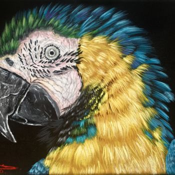 Malerei mit dem Titel "Blue-and-yellow mac…" von Andrei Doru, Original-Kunstwerk, Acryl