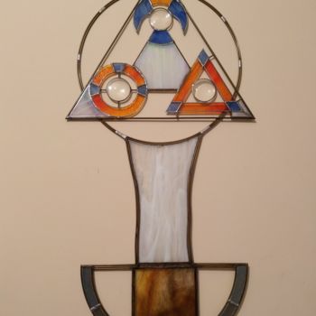 Painting titled "El árbol de la vida" by Andrei Efremov, Original Artwork, Stained glass painting