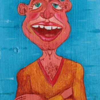 Schilderij getiteld "Funny dude" door Andrei Klenov, Origineel Kunstwerk, Olie