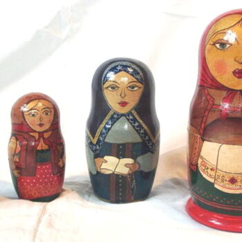 手工艺品 标题为“matryoshka 1” 由Andrei Klenov, 原创艺术品, 玩具和游戏