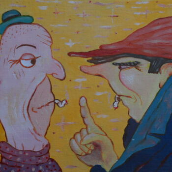 Painting titled "Collusion" by Andrei Klenov, Original Artwork, Oil