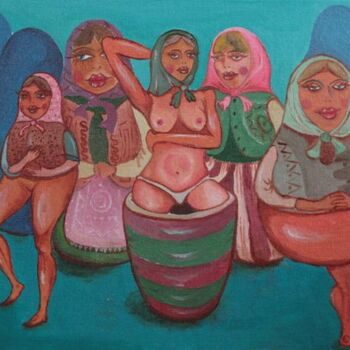 Painting titled "Russian dolls" by Andrei Klenov, Original Artwork, Oil