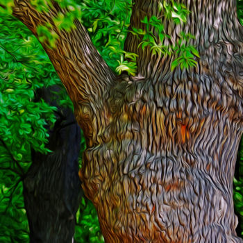 Fotografie getiteld "Лесной великан" door Andrey Petrosyan, Origineel Kunstwerk, Gemanipuleerde fotografie