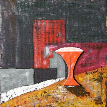 Painting titled "Red glass" by Andrei Poliakov, Original Artwork