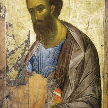 Painting titled "Saint Paul" by Andreï Roublev, Original Artwork, Oil