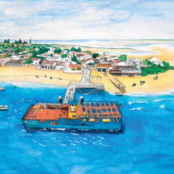 Dessin intitulée "Ilha da Armona - Ol…" par Andreia Arrais, Œuvre d'art originale, Crayon