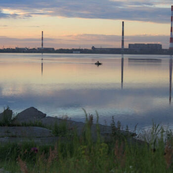 Fotografia intitolato "Утром на озере" da Andrei Astafev, Opera d'arte originale, Fotografia digitale