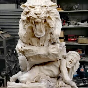 Скульптура под названием "Реплика"Драма в пус…" - Андрей Бодров, Подлинное произведение искусства, Литьё Установлен на Друга…