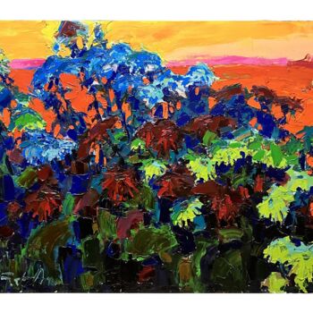 绘画 标题为“Evening, flowers in…” 由Andrey Chebotaru, 原创艺术品, 油