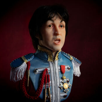 Sculpture titled "Sir Paul McCartney" by Andrej Dorohov, Original Artwork, Resin