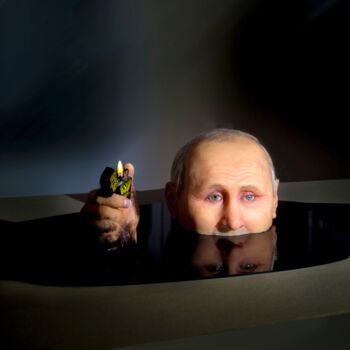Scultura intitolato "STOP mr.Putin!" da Andrej Dorohov, Opera d'arte originale, Resina