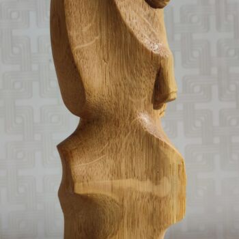 Sculpture titled "Arkhar" by Andrei Latyshev, Original Artwork, Wood