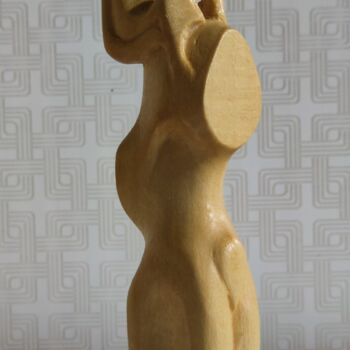 Sculpture titled "Double Elk" by Andrei Latyshev, Original Artwork, Wood