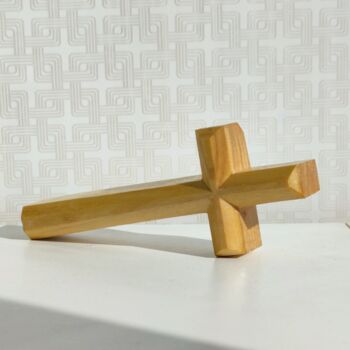 Sculpture titled "Cross" by Andrei Latyshev, Original Artwork, Wood