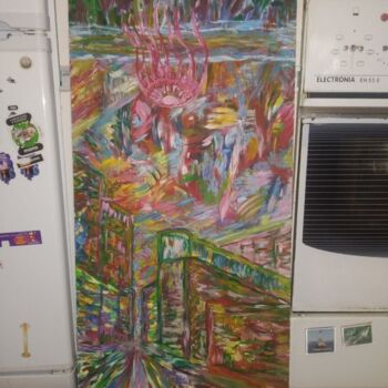 Картина под названием "Аквариум" - Андрей Михин, Подлинное произведение искусства, Гуашь