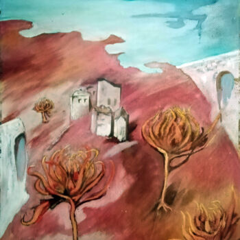 Картина под названием "Акведук" - Андрей Рапуто, Подлинное произведение искусства, Гуашь