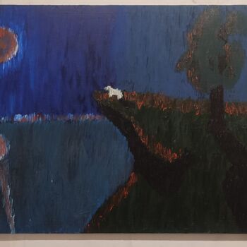 Peinture intitulée "Самотність" par Andrej Selud Ko, Œuvre d'art originale, Huile Monté sur Panneau de bois